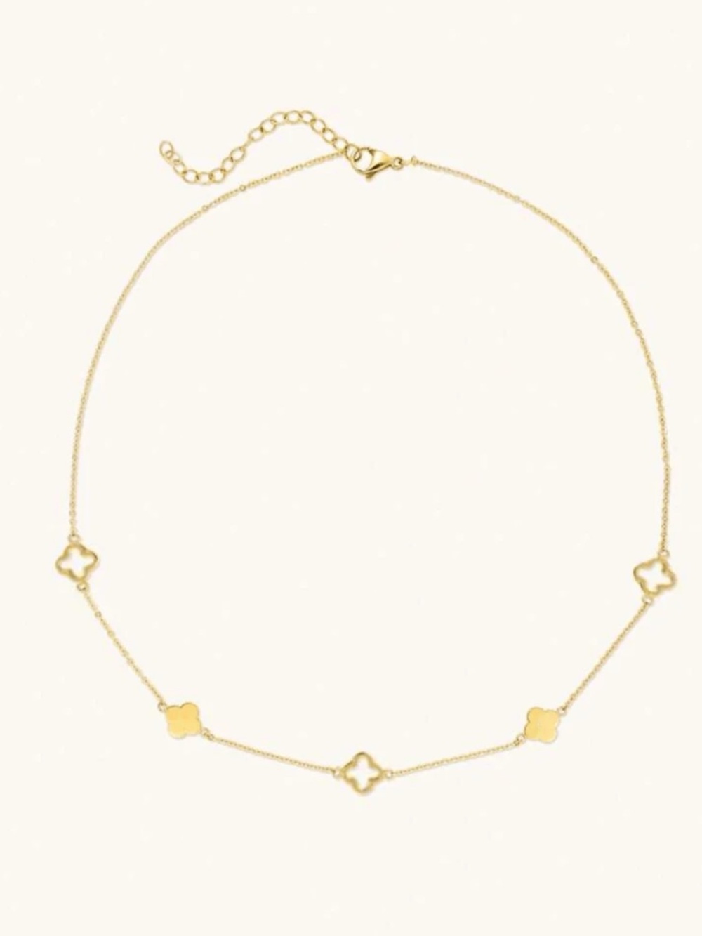 Target Gold Four-Leaf Station Necklace